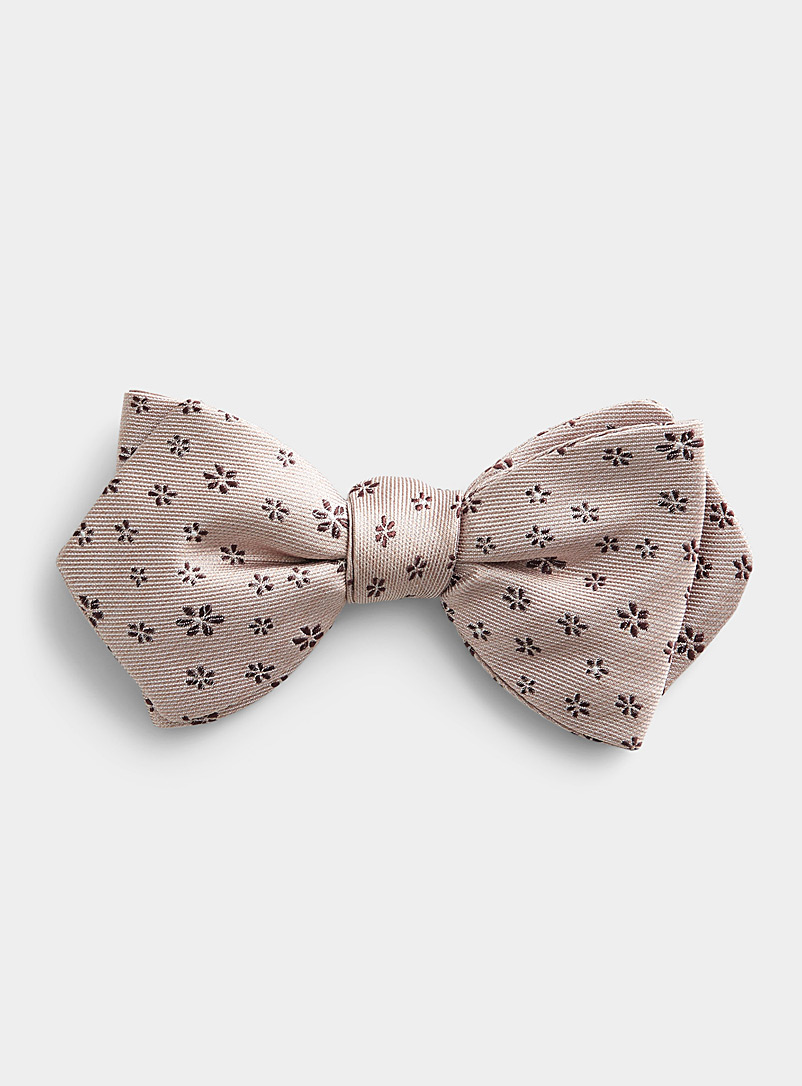 Blick Sand Floral jacquard bow tie for men