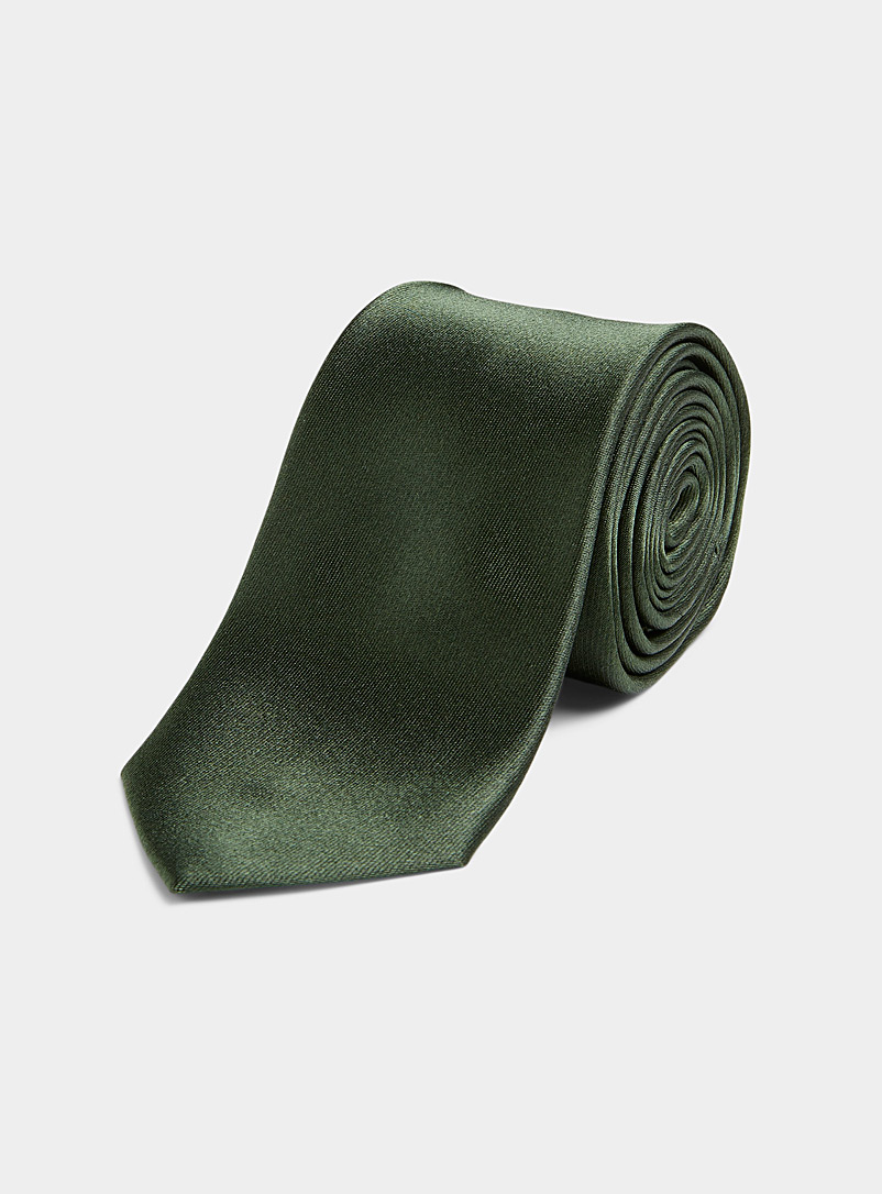 Blick Mossy Green Satiny colourful tie for men