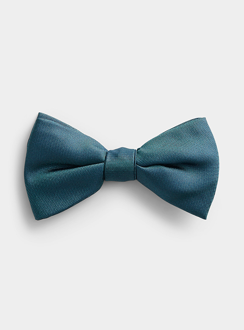 Blick Teal Colourful micro-check bow tie for men