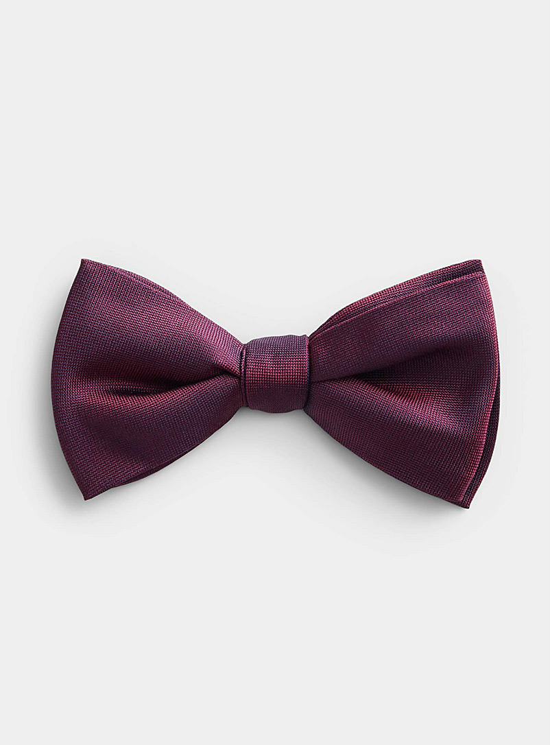 Blick Burgundy Colourful micro-check bow tie for men