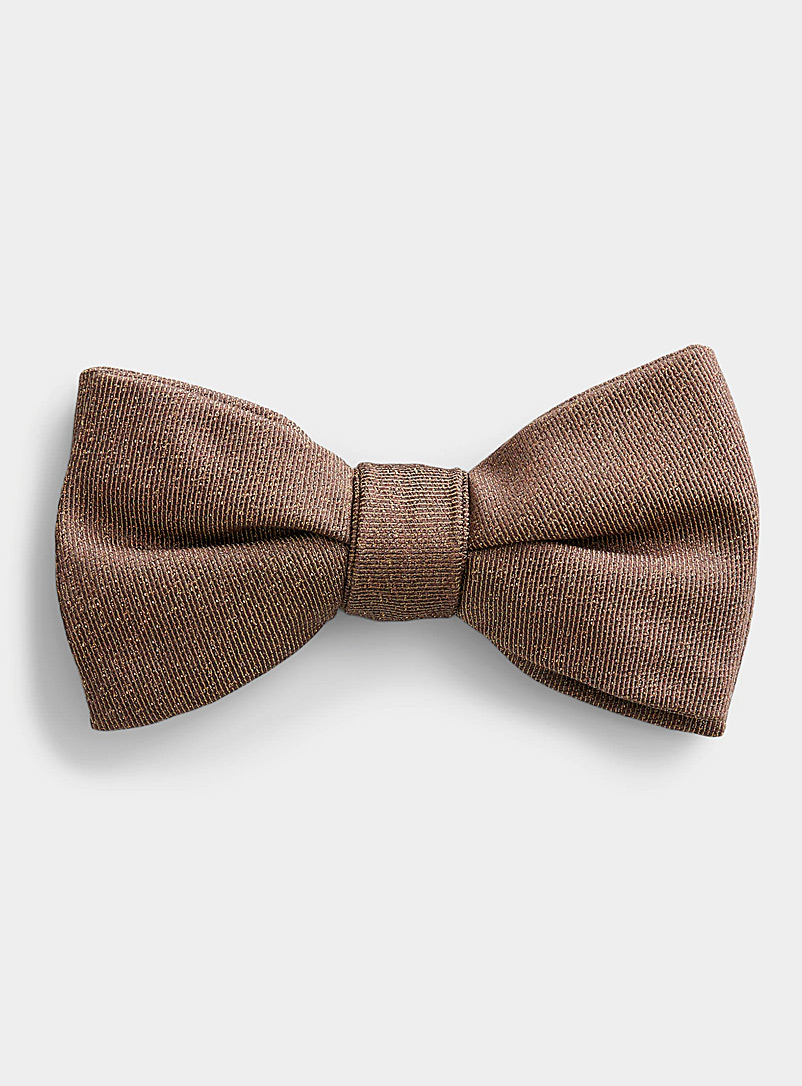 Blick Brown Semi-plain coffee-coloured bow tie for men