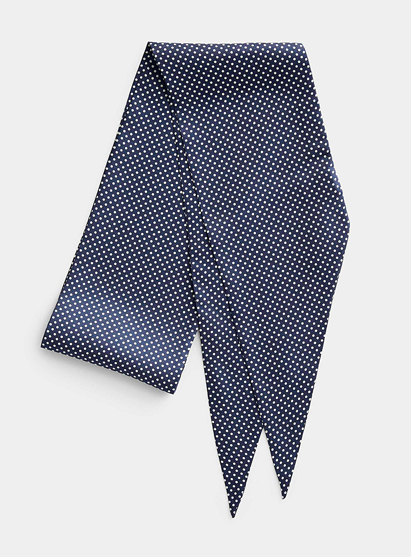 Blick Marine Blue White dot colourful tie scarf for men