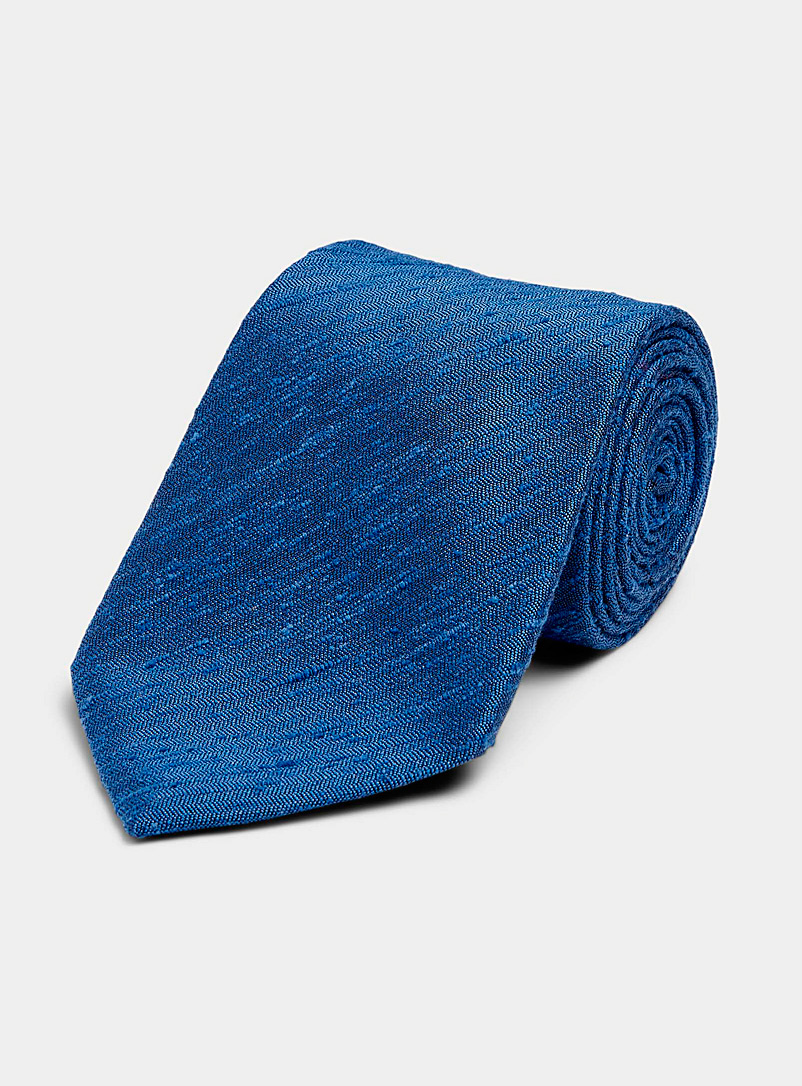 Blick Sapphire Blue Wide solid textured tie for men