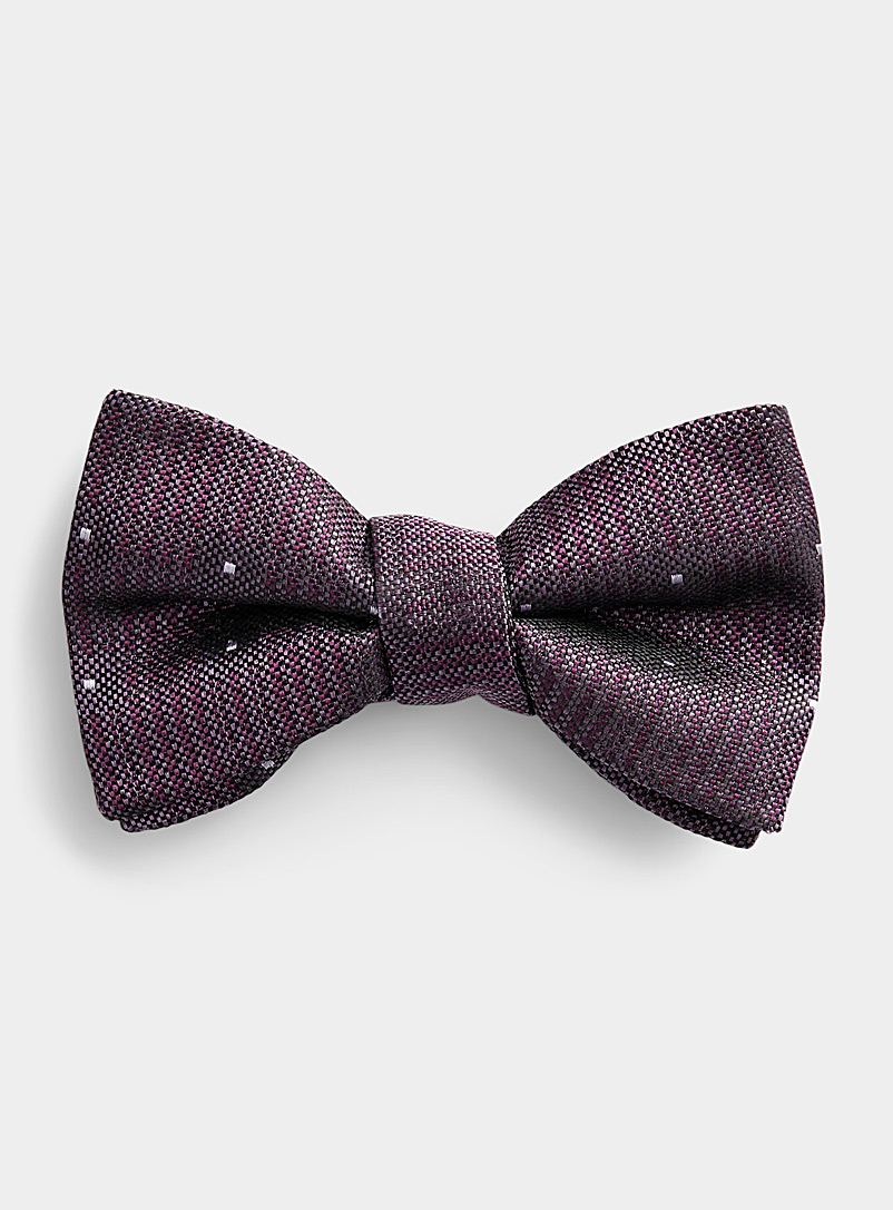 Blick Mauve Confetti square jacquard bow tie for men