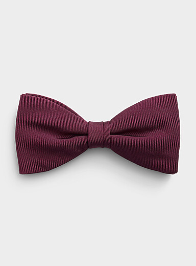 Blick Burgundy Satiny twill bow tie for men