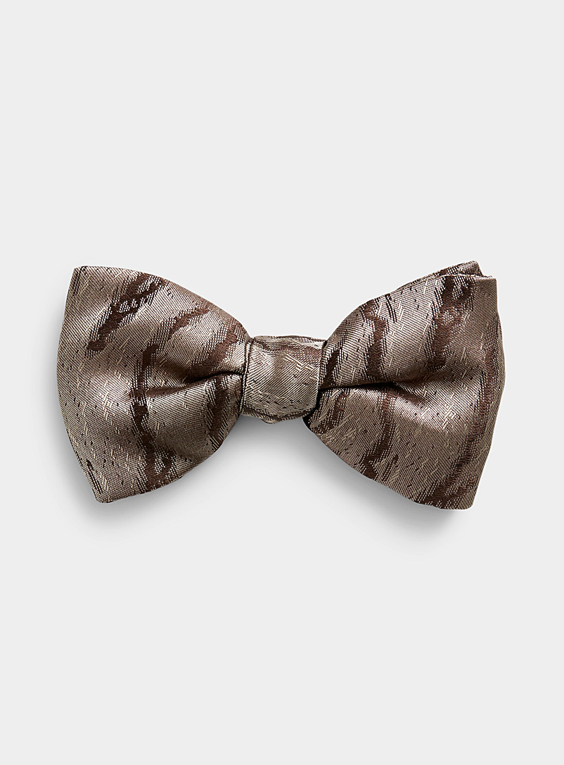 Blick Assorted brown  Marbled-look satiny bow tie for men