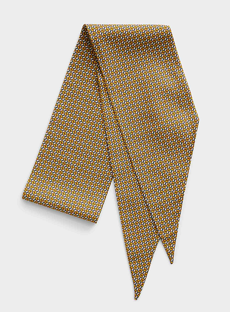 Blick Honey/Camel Retro mosaic orange neckerchief for men
