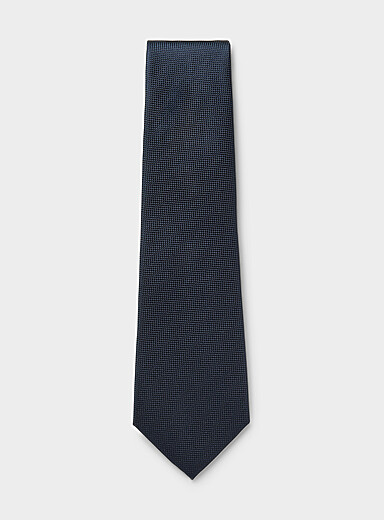 Micro-check wide tie