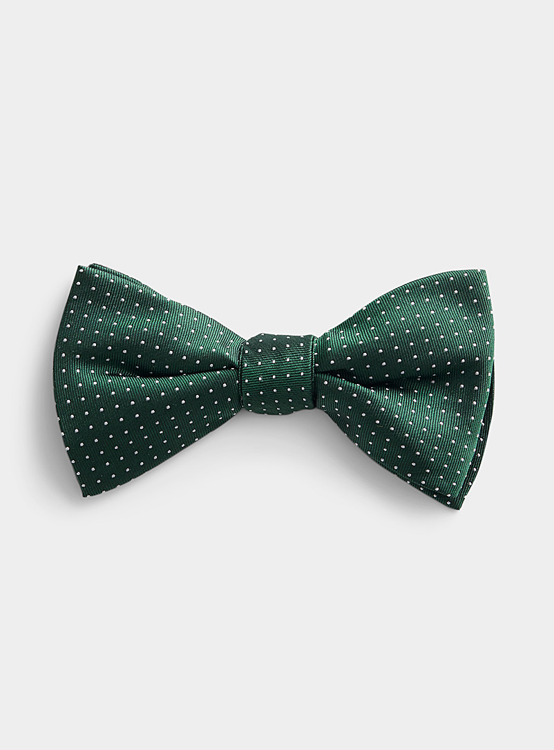White Pin Dot Bow Tie