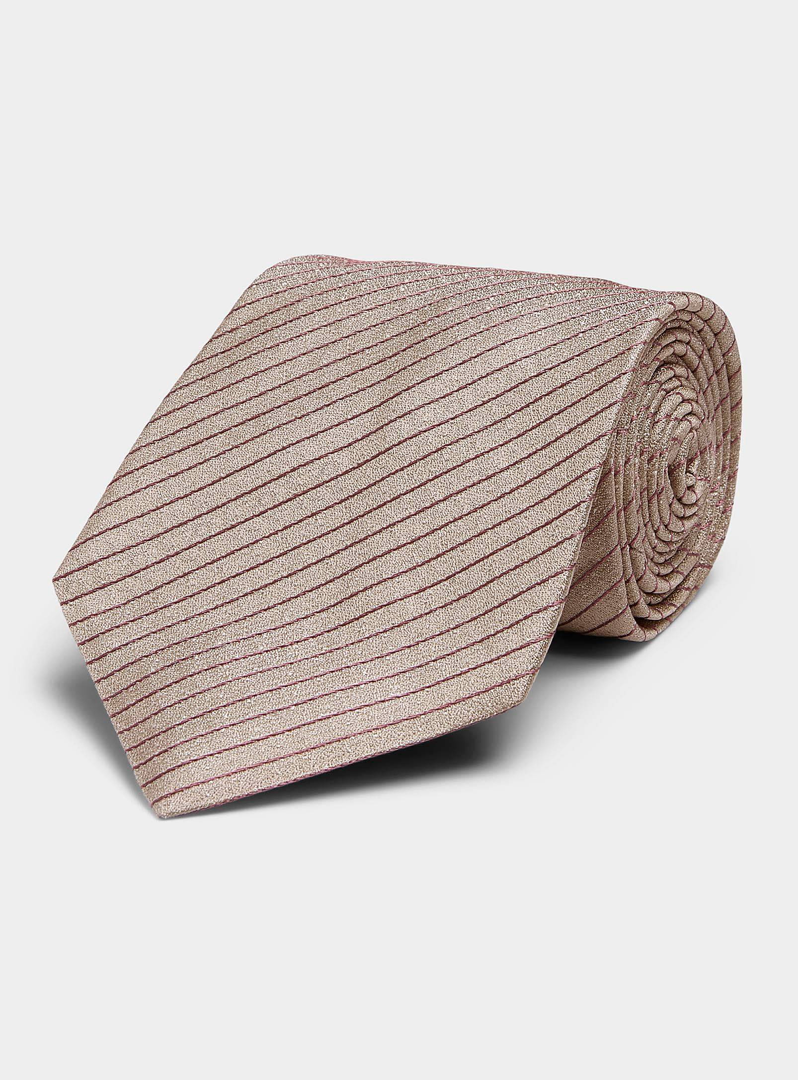 Blick - La cravate large fines rayures texturées