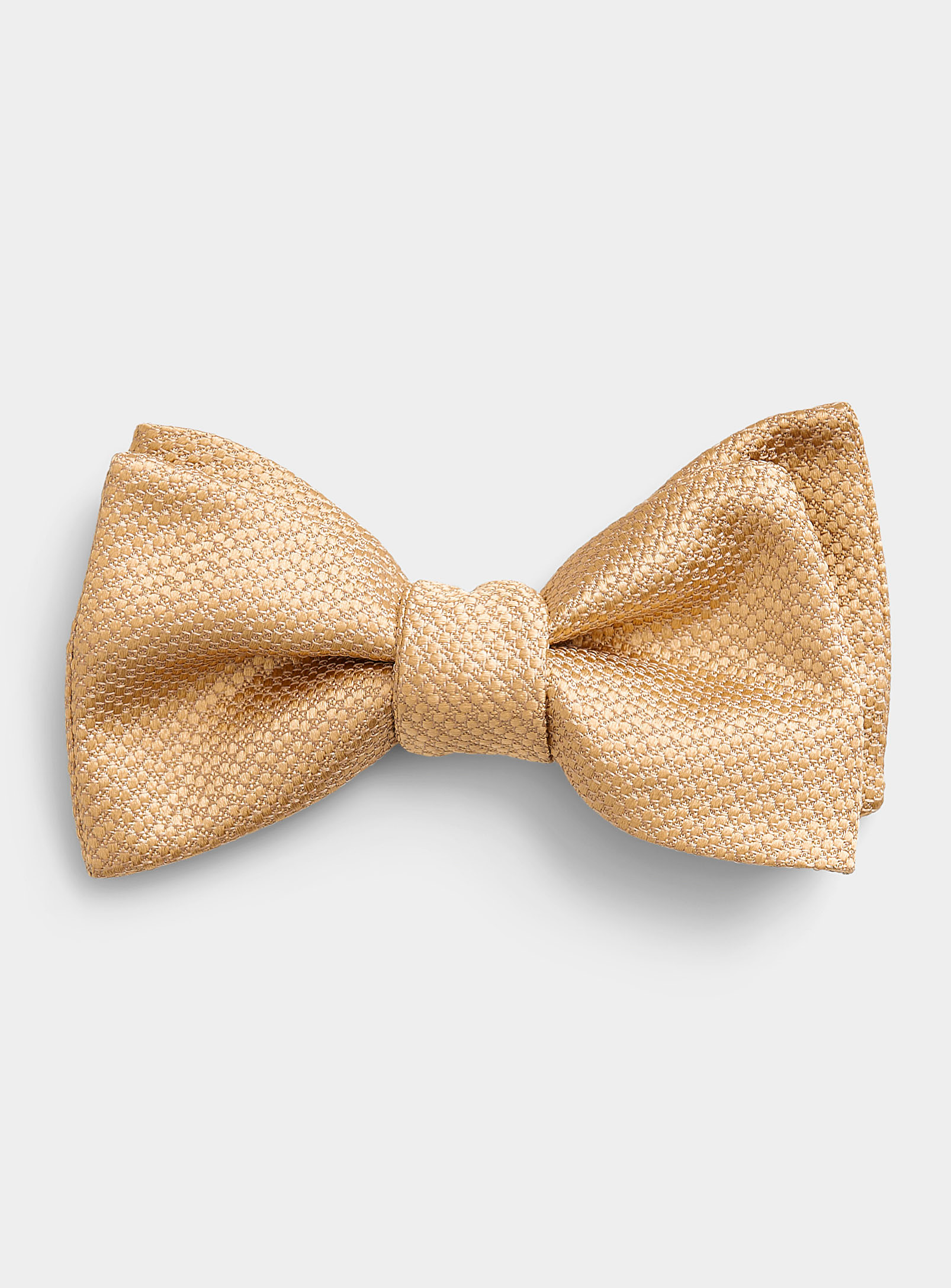 Blick - Men's Textured jacquard champagne bow tie