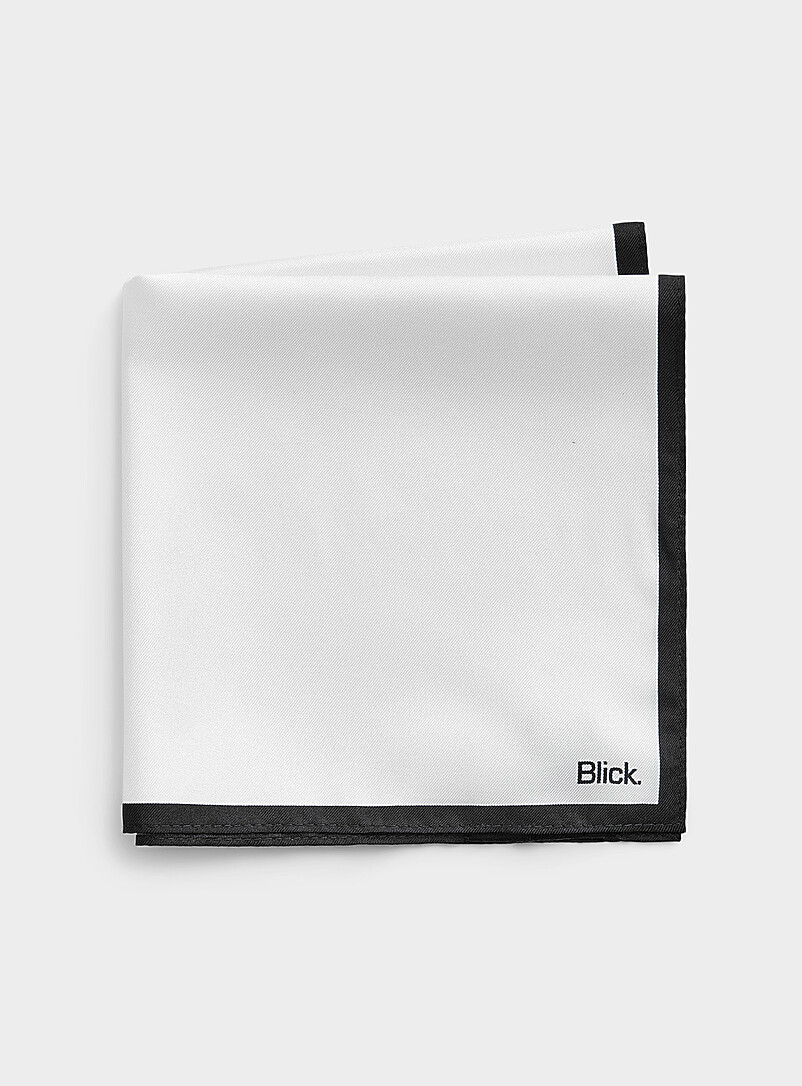Pure Silk Solid Pocket Square With Trim