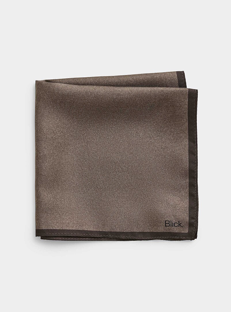 Pure Silk Solid Pocket Square With Trim