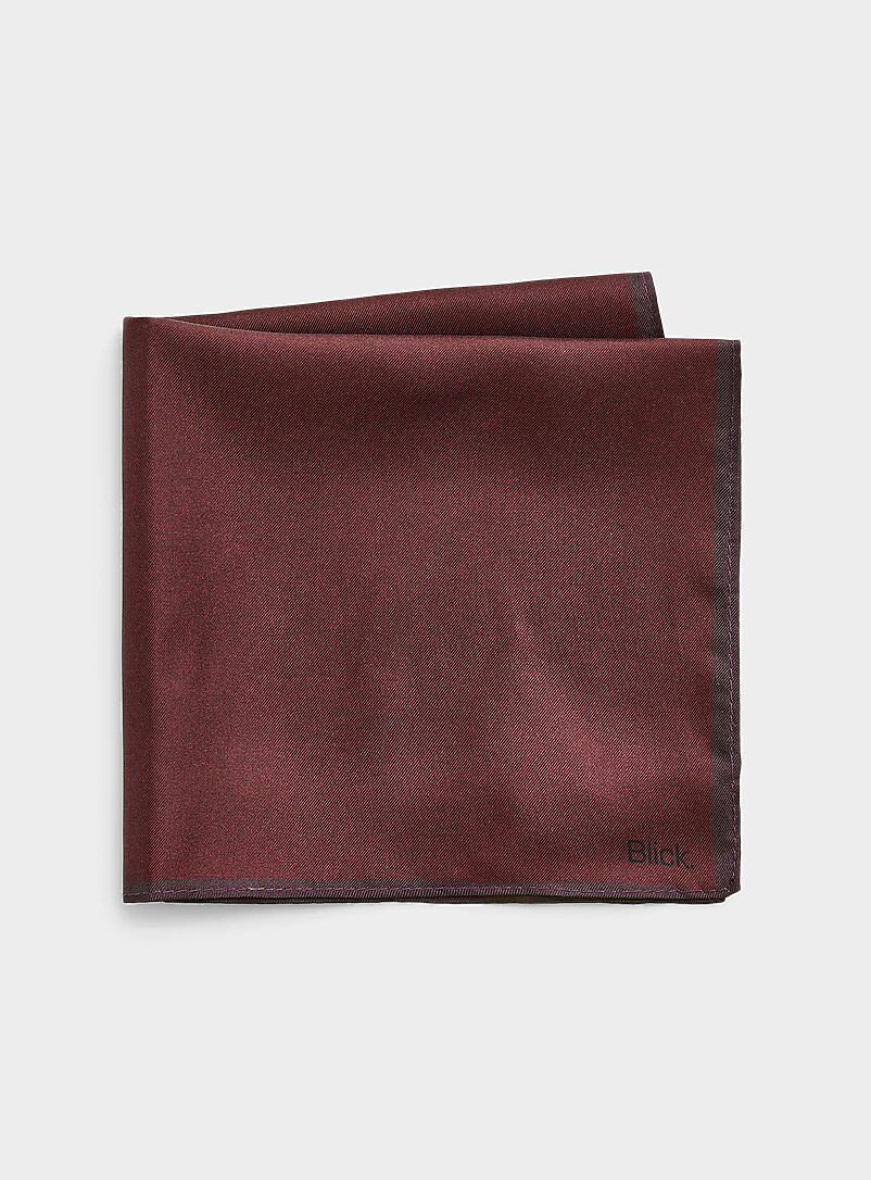 Pure Silk Solid Pocket Square With Trim