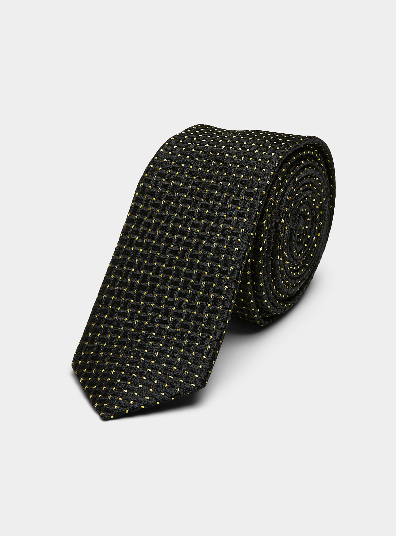 Blick - Men's Jacquard dot skinny tie