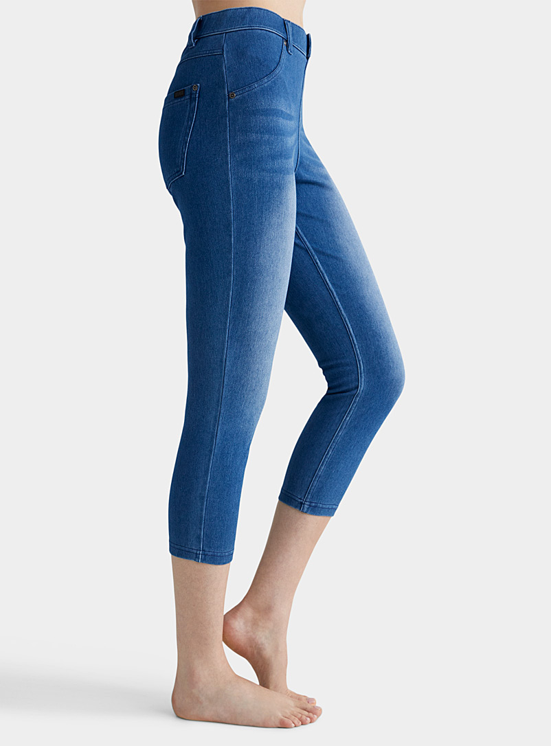 OGLCCG Women's Strench Jeggings High Waist Skinny Capri Denim Leggings  Spandex Ankle Length Tights Jeans