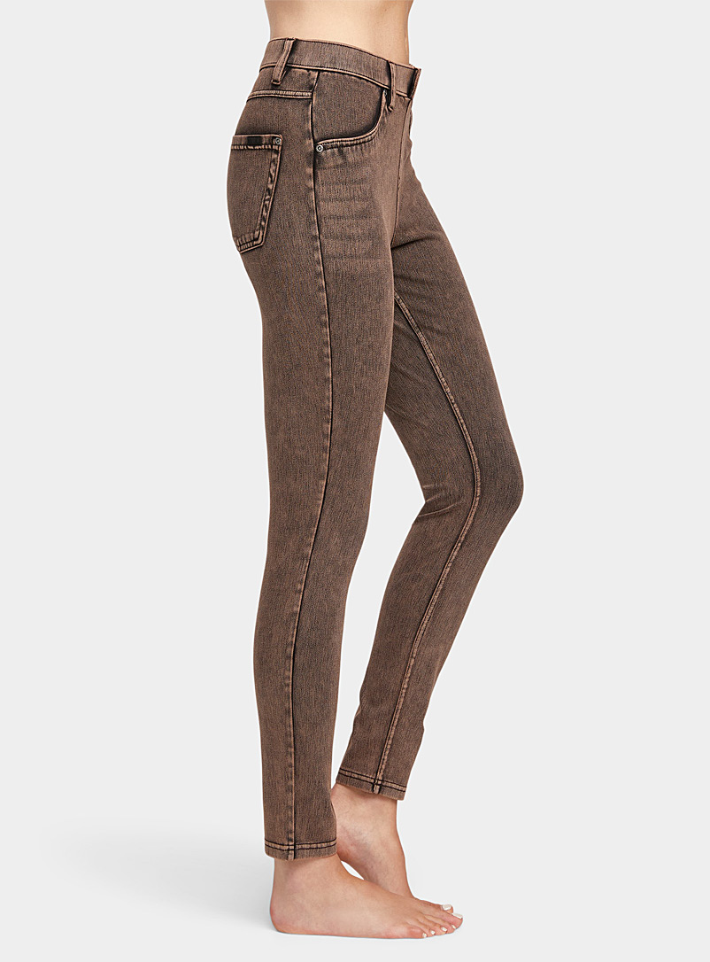 Hue Brown Ultra-soft denim legging for women