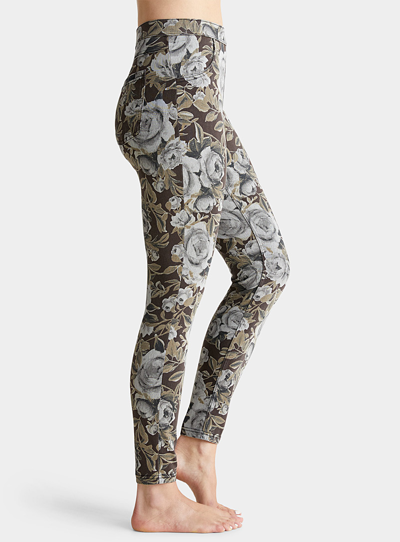 Hue: Le legging denim tapisserie rétro Brun pour femme