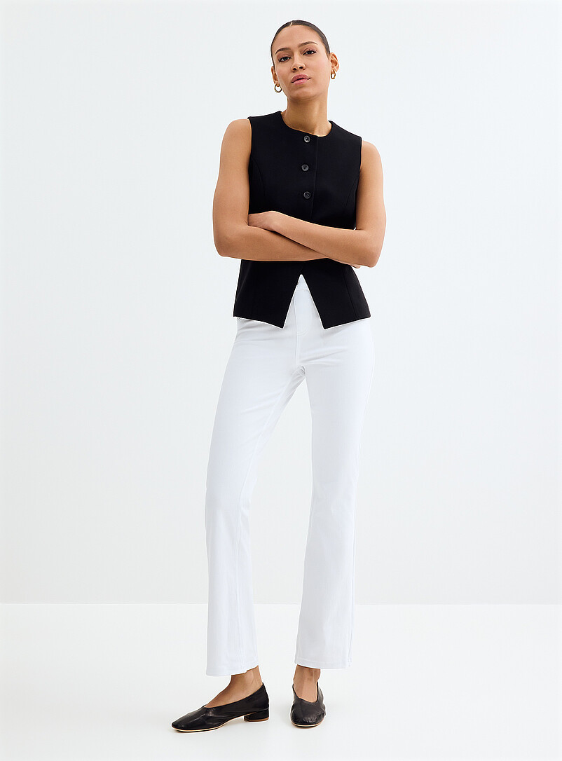 Hue: Le jegging semi-&eacute;vas&eacute; Bleu marine - Bleu nuit pour femme