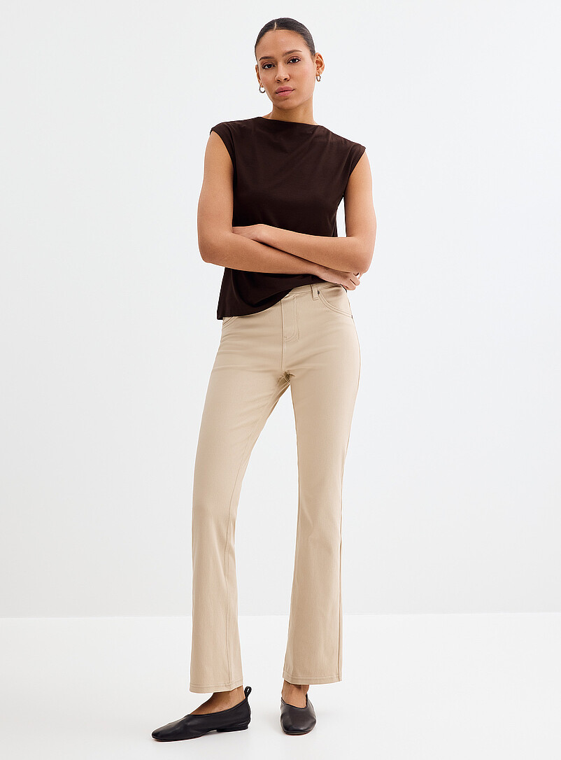 Hue: Le jegging semi-&eacute;vas&eacute; Bleu marine - Bleu nuit pour femme