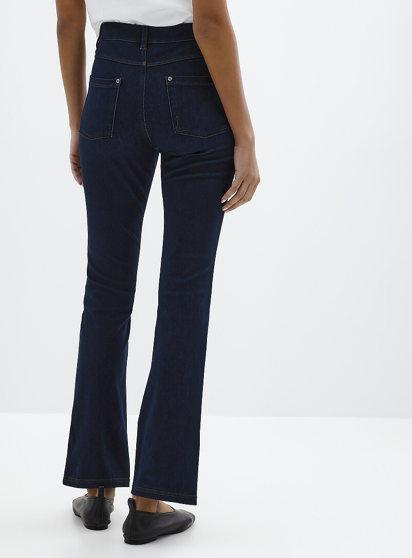Hue: Le jegging semi-&eacute;vas&eacute; Bleu marine - Bleu nuit pour femme