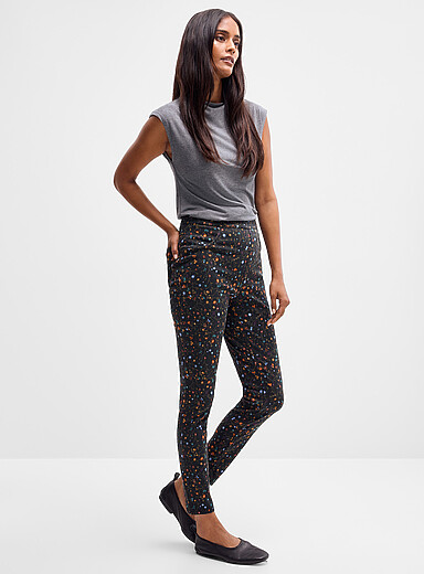 Floral vine stretch jegging