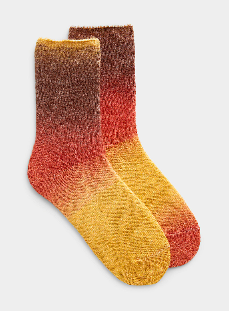 Hue Brown Soft graded sock for women