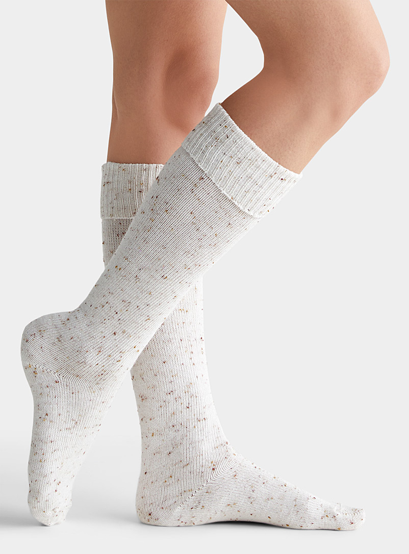 Hue Sand Confetti knit knee-highs for women