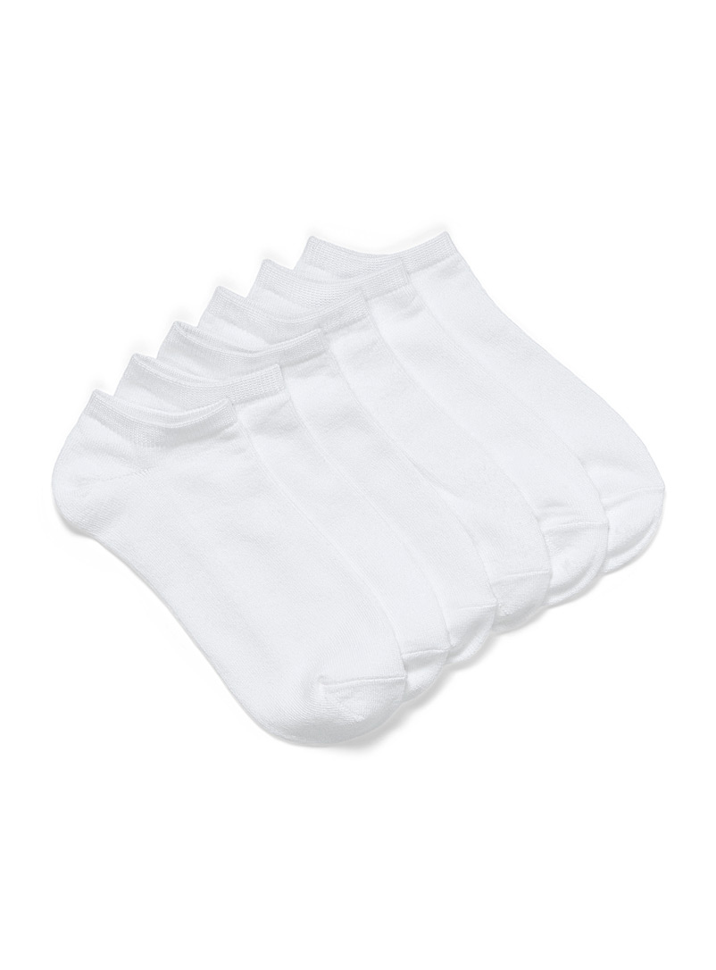 Hue White Ultra soft no-show socks Set of 6 for women