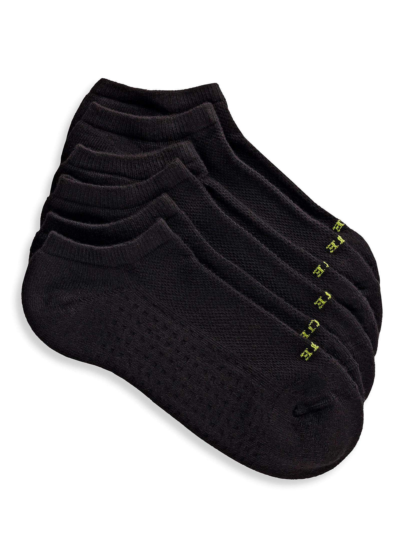 Hue Air Ped Socks Set Of 3 In Black