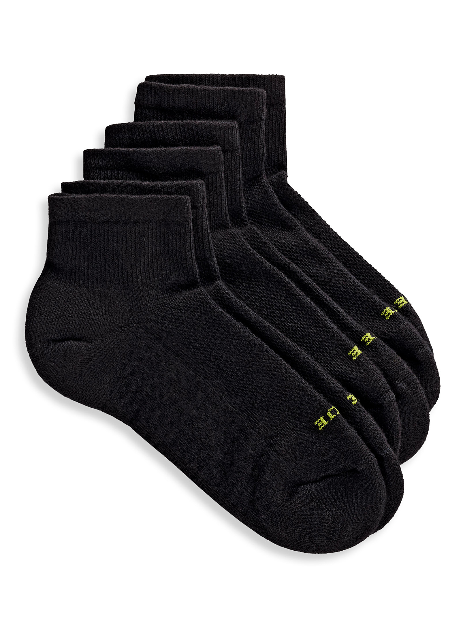 Hue Air Ankle Socks Set Of 3 In Black