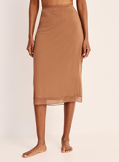 Montelle: Le jupon bordure filet Brun  pour femme