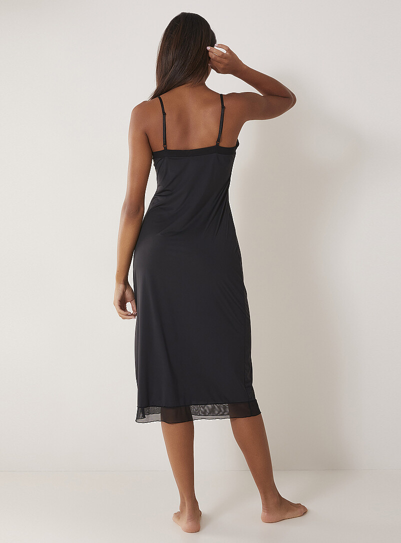 Mesh edging long slip dress product image 2