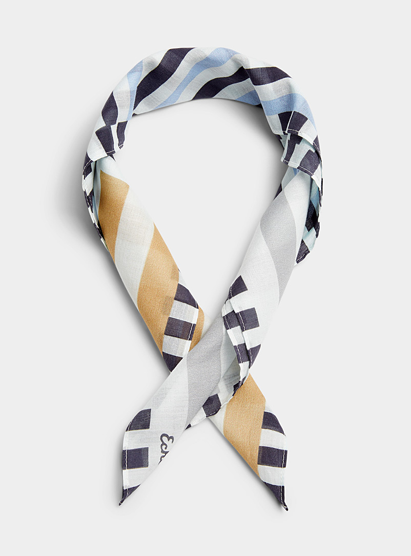 Echo Design Patterned Black Cabana stripe scarf for women