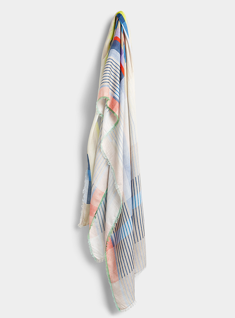 Echo Design Assorted Ultra-soft striped scarf for women