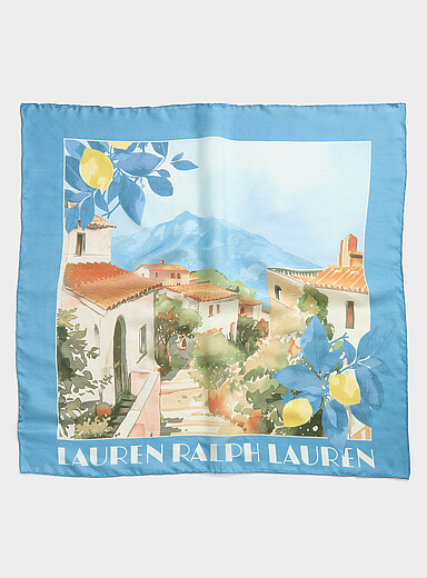 Le foulard citronnier italien soie m&eacute;lang&eacute;e