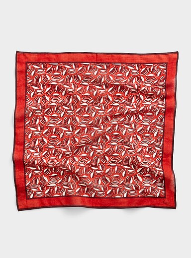 Simons: Le foulard banc de petits poissons Bleu &agrave; motifs pour femme
