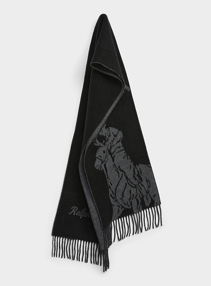 Écharpe Burberry - Jacquard Laine Rayée Avec Logo - Couleur Rouge - Occasion