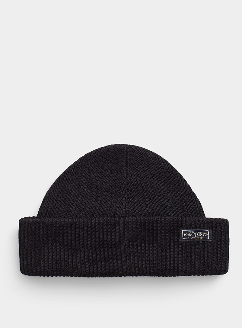 Polo Ralph Lauren Black Trawler cropped tuque for men