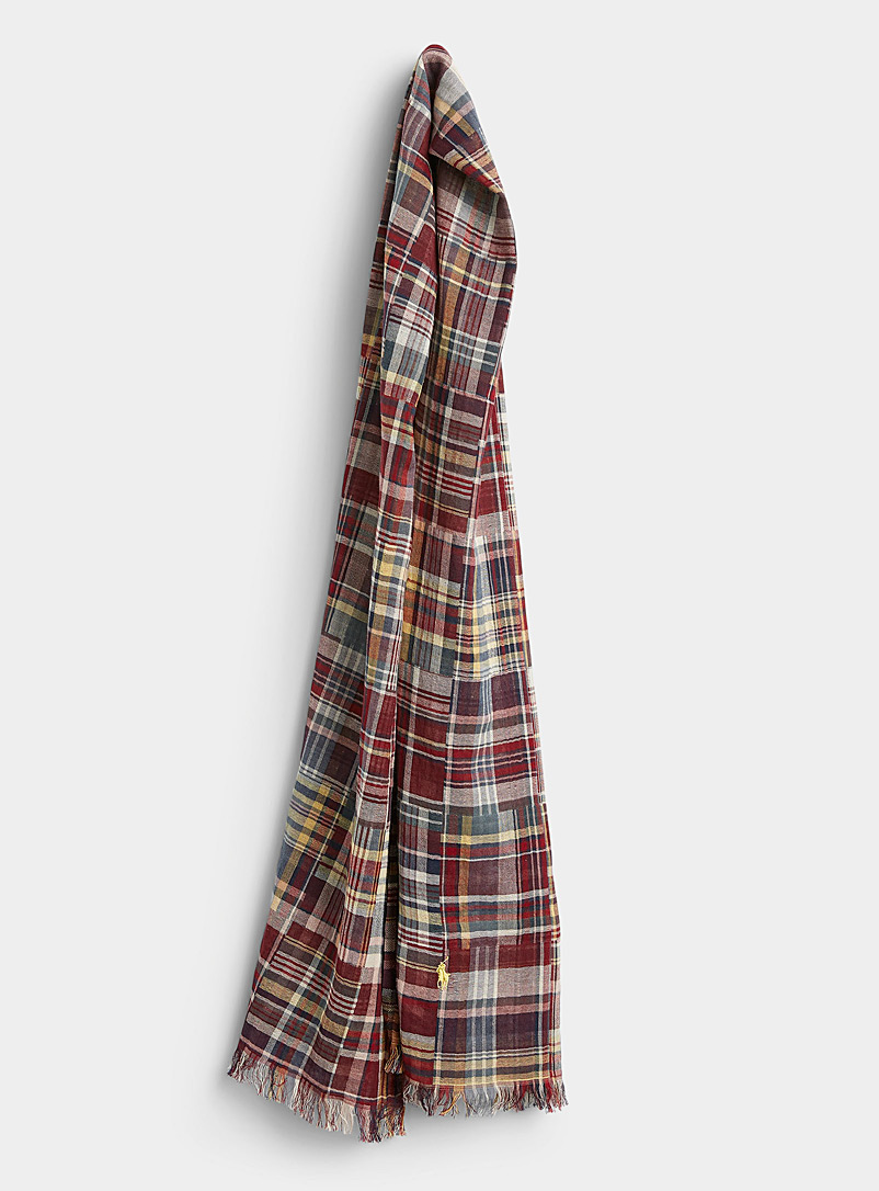 Polo Ralph Lauren: Le foulard madras patchwork Rouge à motifs pour homme