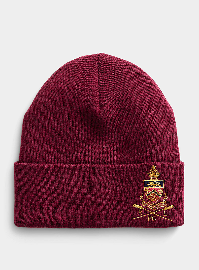 Polo Ralph Lauren Patterned Red Crest burgundy tuque for men