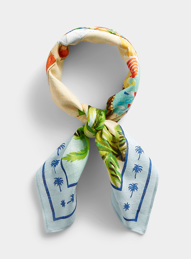 Polo Ralph Lauren: Le foulard ourson en vacances Bleu à motifs pour homme