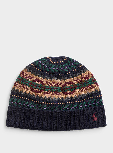 Jacquard geo pattern tuque