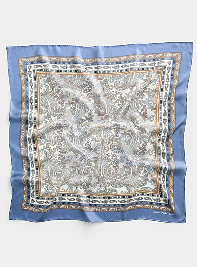 Large sheer pure silk antique paisley scarf