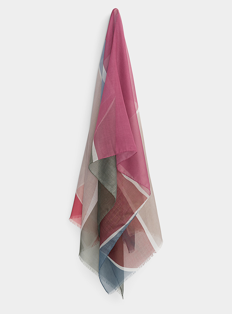 Echo Design: L'écharpe légère abstraction géo Assorti pour femme