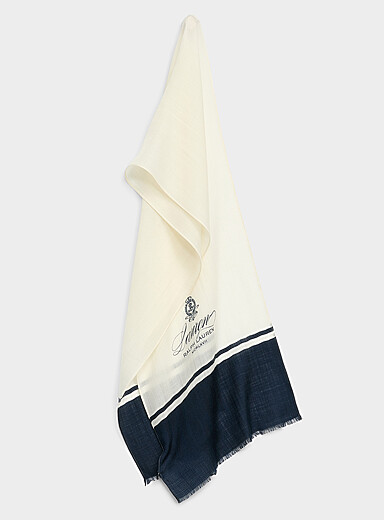 Block and stripe ultra-soft lightweight scarf