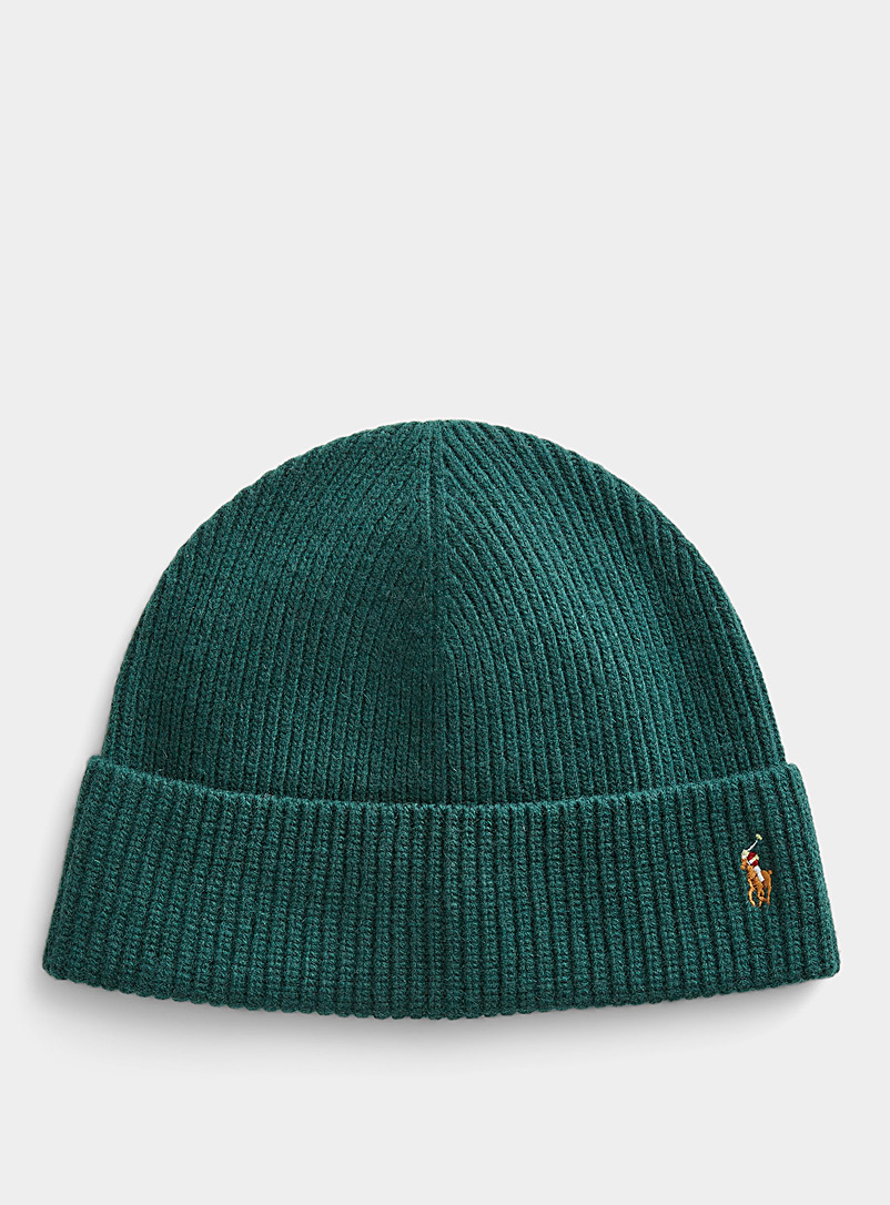 Polo Ralph Lauren Green Signature embroidery cuffed tuque for women