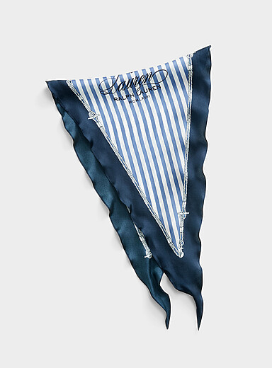 Le foulard rayures nautiques pure soie