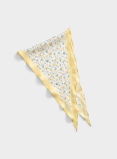 Pastel flower diamond scarf