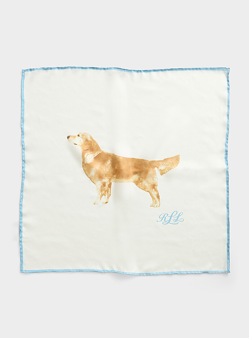 Golden Retriever pure silk scarf product image (primary)